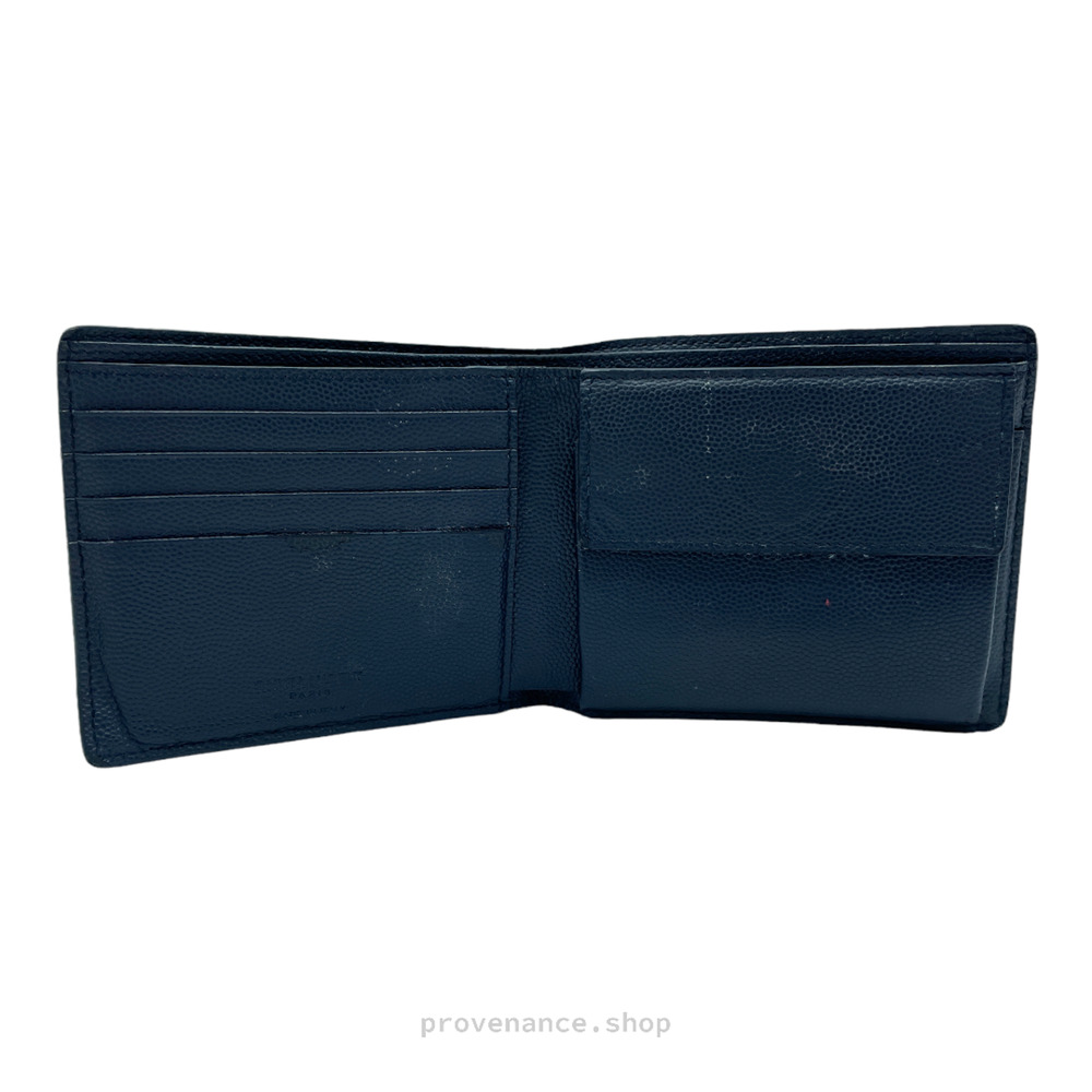 🔴 Saint Laurent Paris SLP Bifold Wallet - Navy - Picture 5 of 9